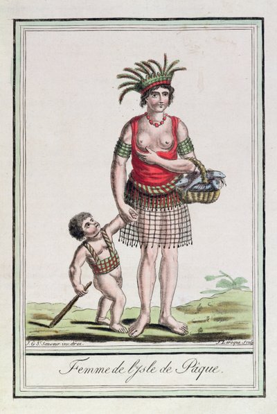 A Woman from Easter Island with her Child, from 